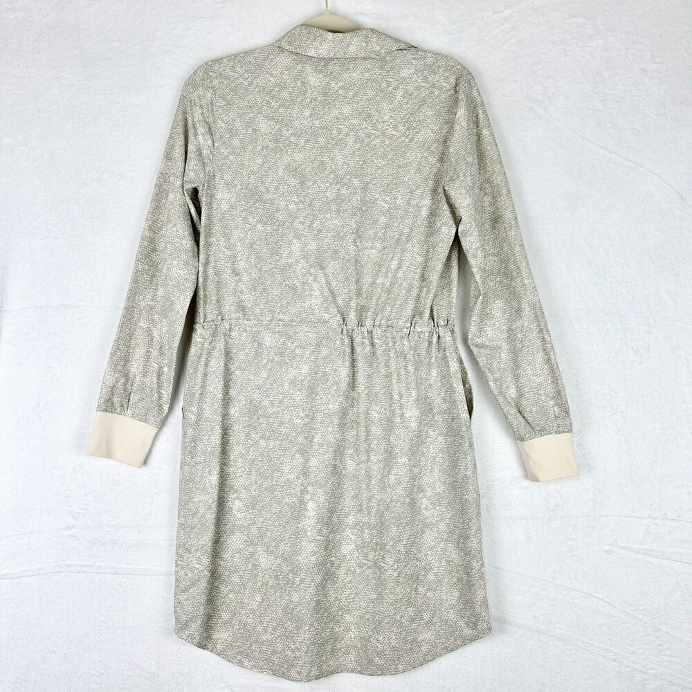 Athleta Zuma Printed Shirtdress Viper Grey Size XS Athletic Athleisure Travel - Picture 6 of 12